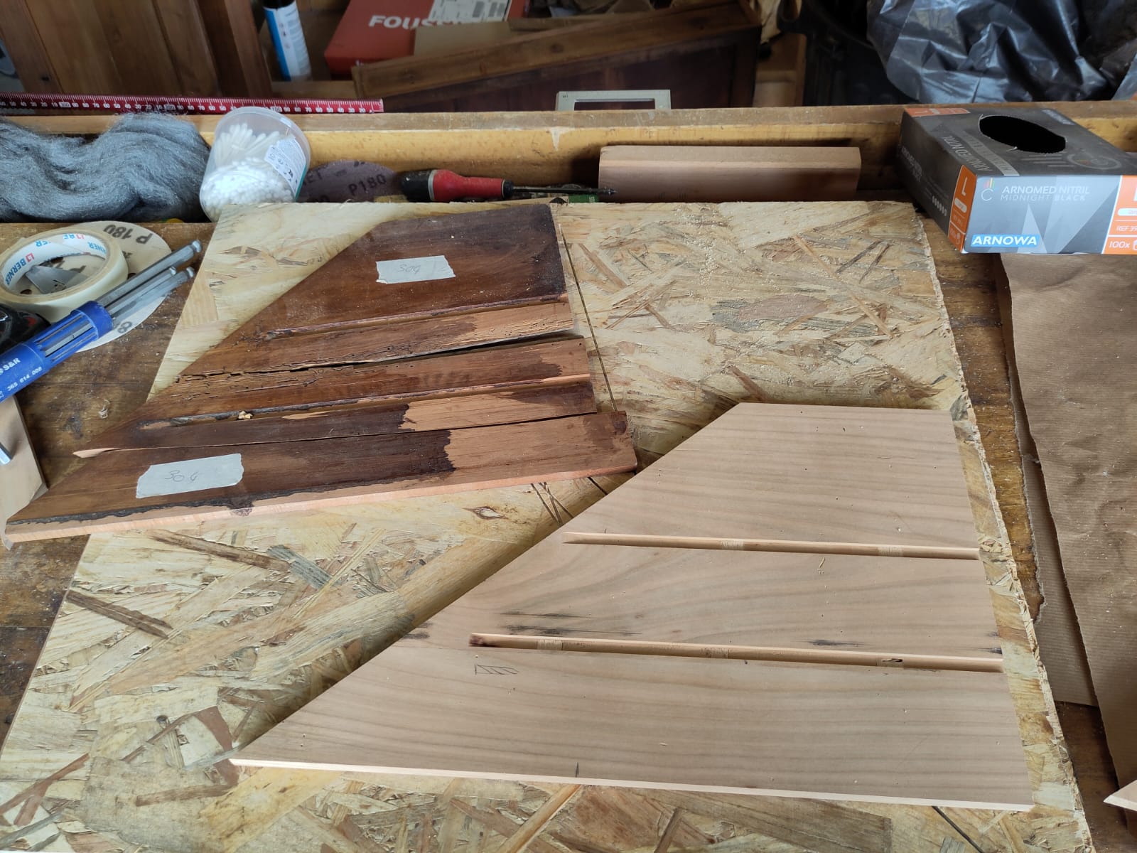 remplacement d'éléments abimés