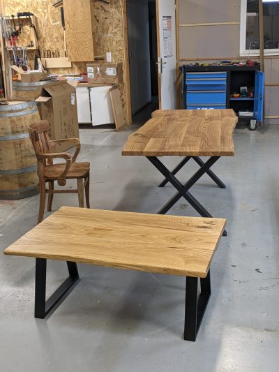 2 tables en chêne